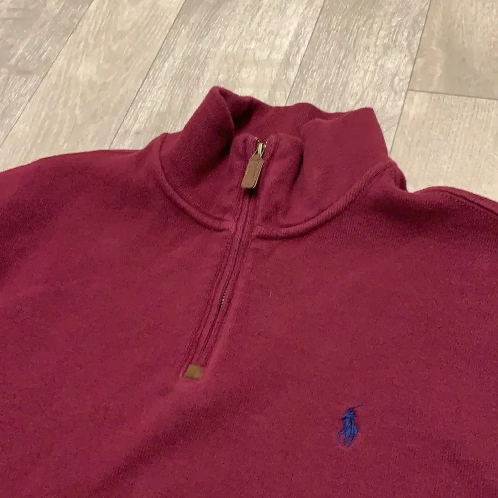 Mens Polo Ralph Lauren Quarter Zip‎ Sweater Pullover